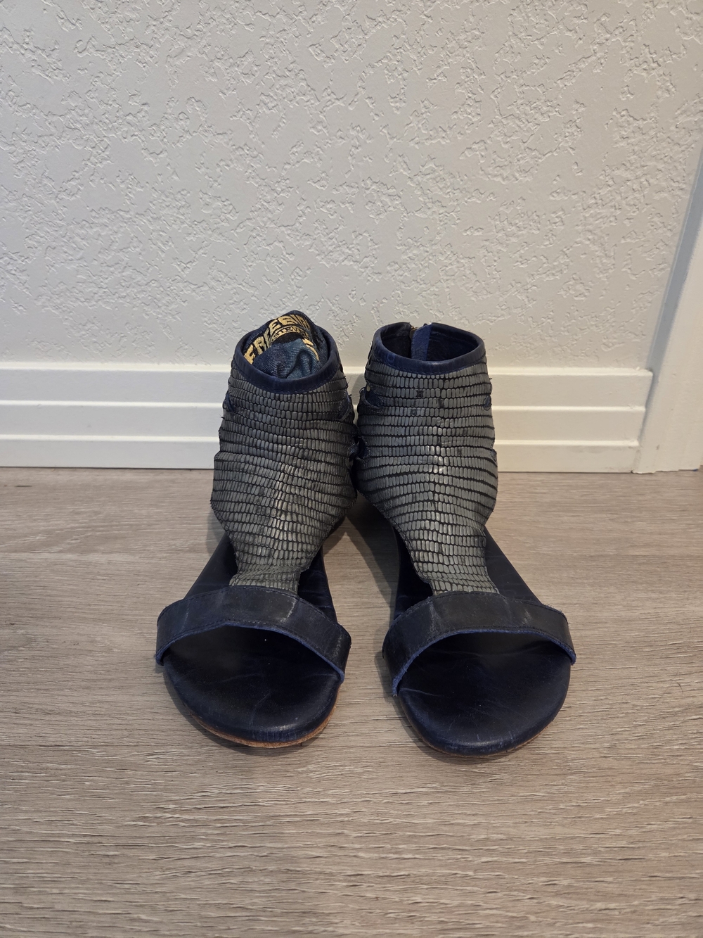 Freebird by Steven Navy Blue Ghost Gladiator Sandals